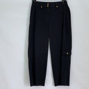 Charter Club Pants Size 4 Black Cotton Spandex Cropped Length Katherine Fit NWT